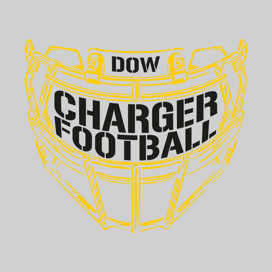 Midland Dow Chargers - Football - Facemask with Text