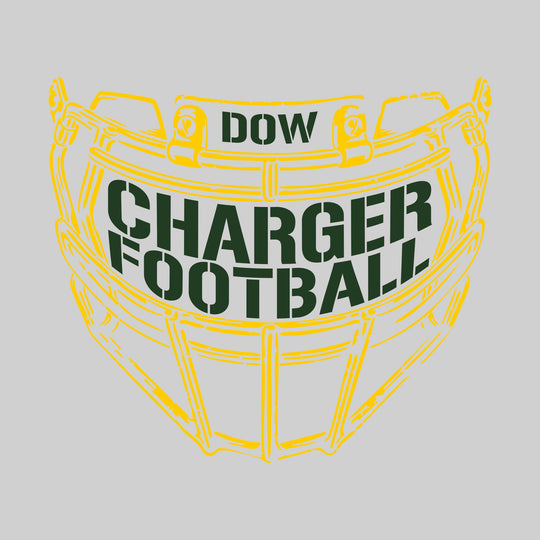 Midland Dow Chargers - Football - Facemask with Text