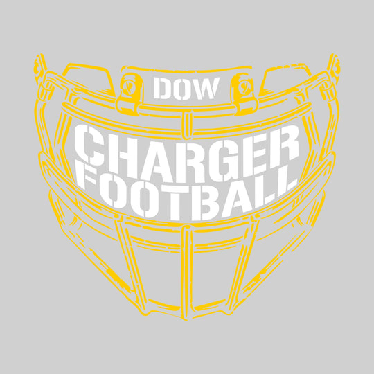 Midland Dow Chargers - Football - Facemask with Text