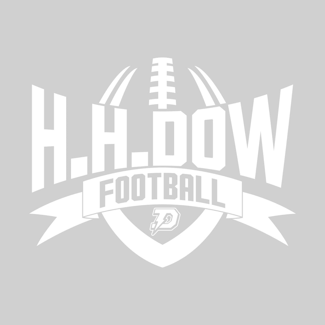 Midland Dow Chargers - Football - School Name with Football Shape and Banner