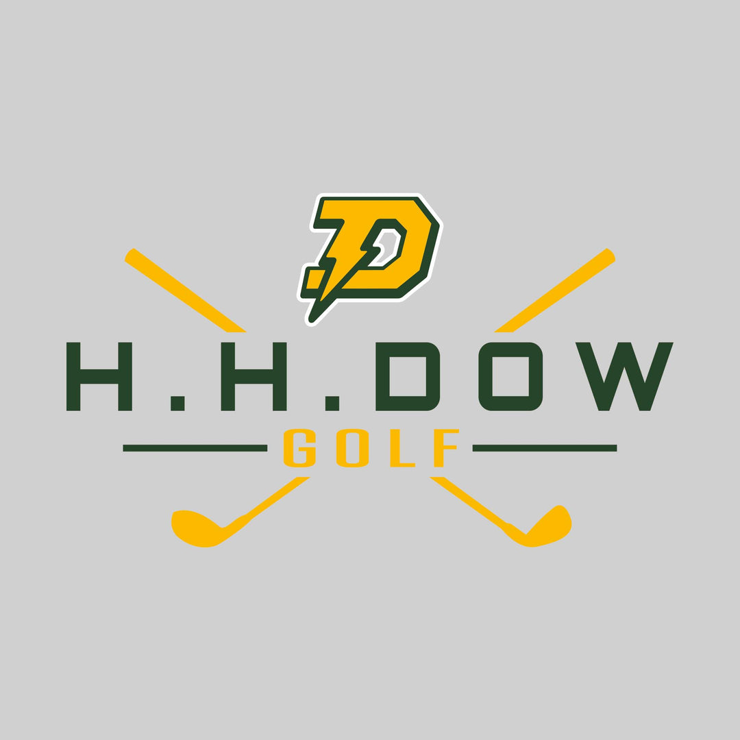 Midland Dow Chargers - Golf - School Name with Crossed Clubs