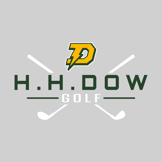 Midland Dow Chargers - Golf - School Name with Crossed Clubs