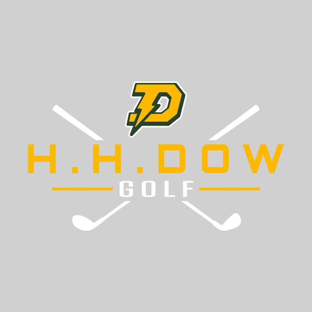 Midland Dow Chargers - Golf - School Name with Crossed Clubs