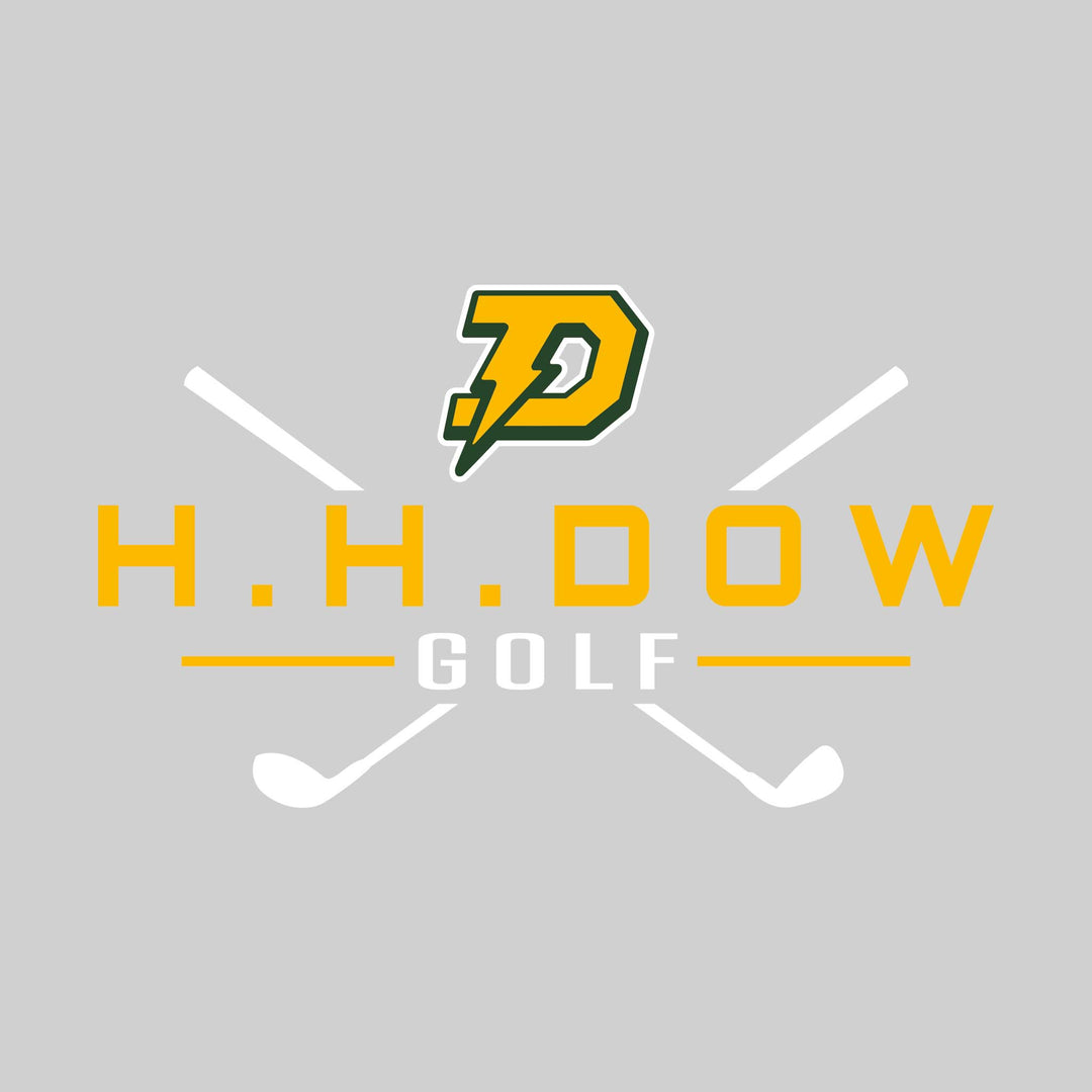 Midland Dow Chargers - Golf - School Name with Crossed Clubs