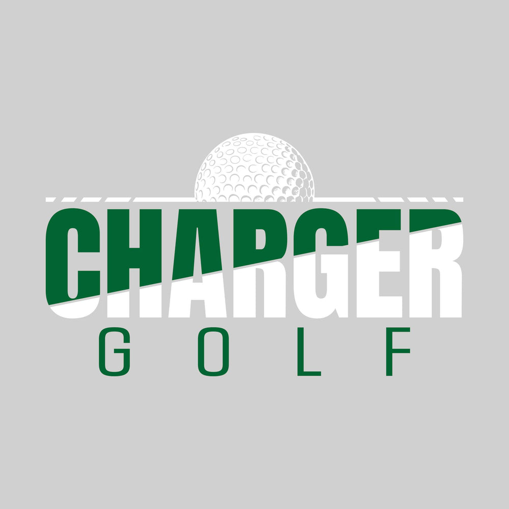 Midland Dow Chargers - Golf - Split-Color Team Name with Golf Ball