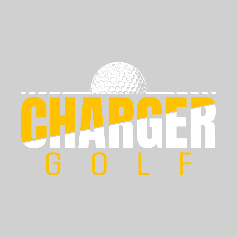 Midland Dow Chargers - Golf - Split-Color Team Name with Golf Ball