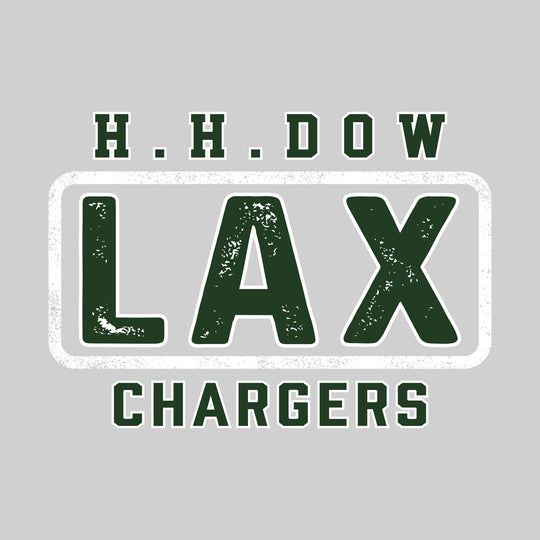 Midland Dow Chargers - Lacrosse - H H Dow Framed LAX with Mascot Name - Distressed