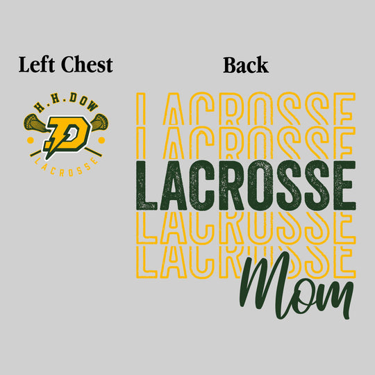 Midland Dow Chargers - Lacrosse - Lacrosse Mom - Lacrosse Repeated with Left Chest