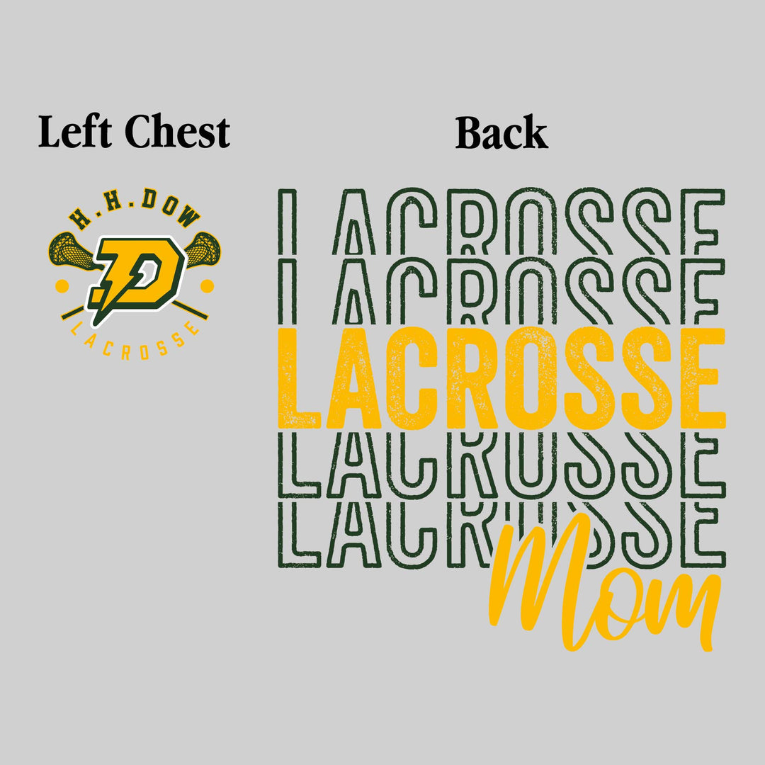 Midland Dow Chargers - Lacrosse - Lacrosse Mom - Lacrosse Repeated with Left Chest