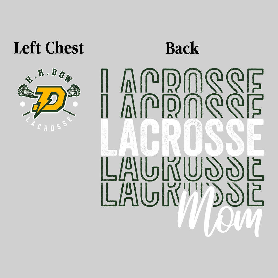 Midland Dow Chargers - Lacrosse - Lacrosse Mom - Lacrosse Repeated with Left Chest