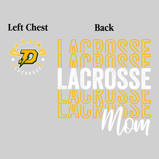 Midland Dow Chargers - Lacrosse - Lacrosse Mom - Lacrosse Repeated with Left Chest