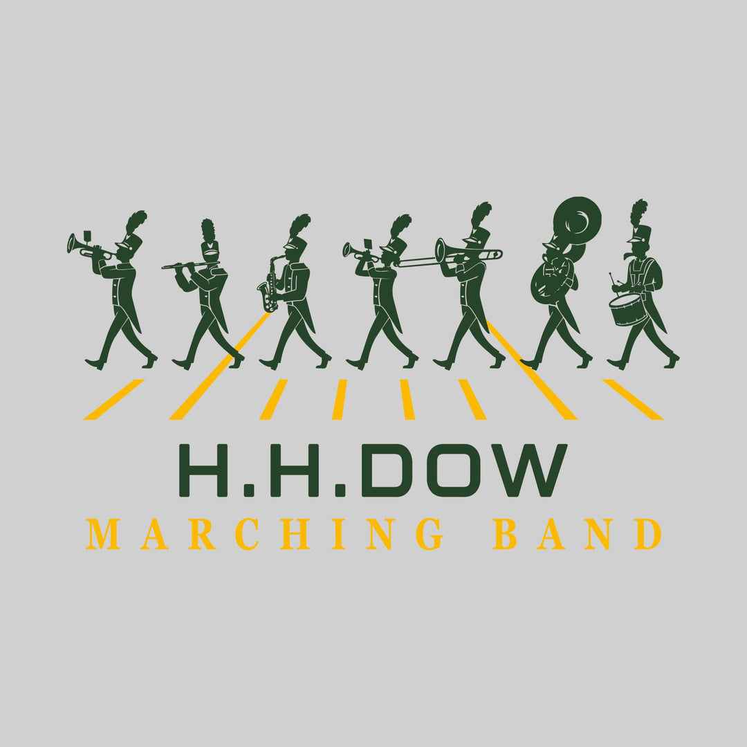 Midland Dow Chargers - Marching Band - Marching Band Silhouettes with Yard Lines