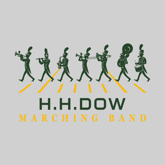 Midland Dow Chargers - Marching Band - Marching Band Silhouettes with Yard Lines