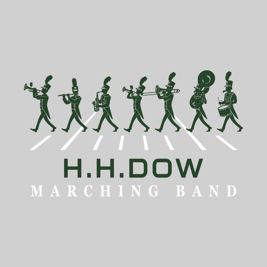 Midland Dow Chargers - Marching Band - Marching Band Silhouettes with Yard Lines