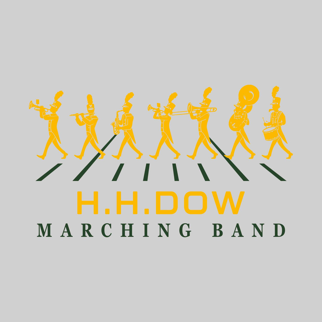 Midland Dow Chargers - Marching Band - Marching Band Silhouettes with Yard Lines