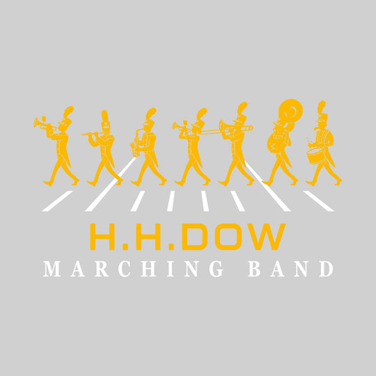 Midland Dow Chargers - Marching Band - Marching Band Silhouettes with Yard Lines