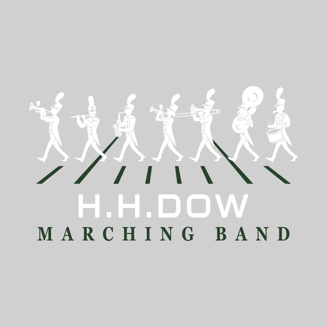 Midland Dow Chargers - Marching Band - Marching Band Silhouettes with Yard Lines