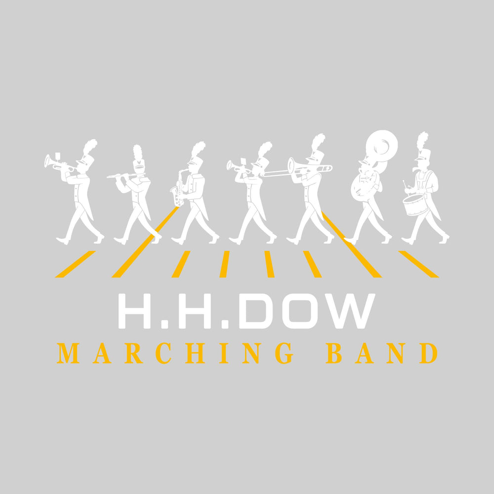 Midland Dow Chargers - Marching Band - Marching Band Silhouettes with Yard Lines