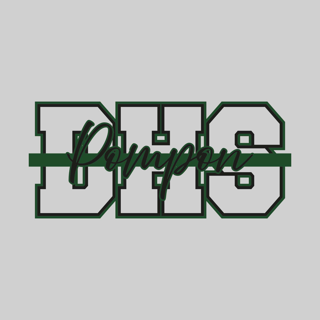 Midland Dow Chargers - Poms - DHS with Cursive Pompon