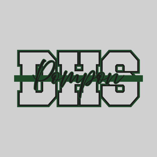 Midland Dow Chargers - Poms - DHS with Cursive Pompon