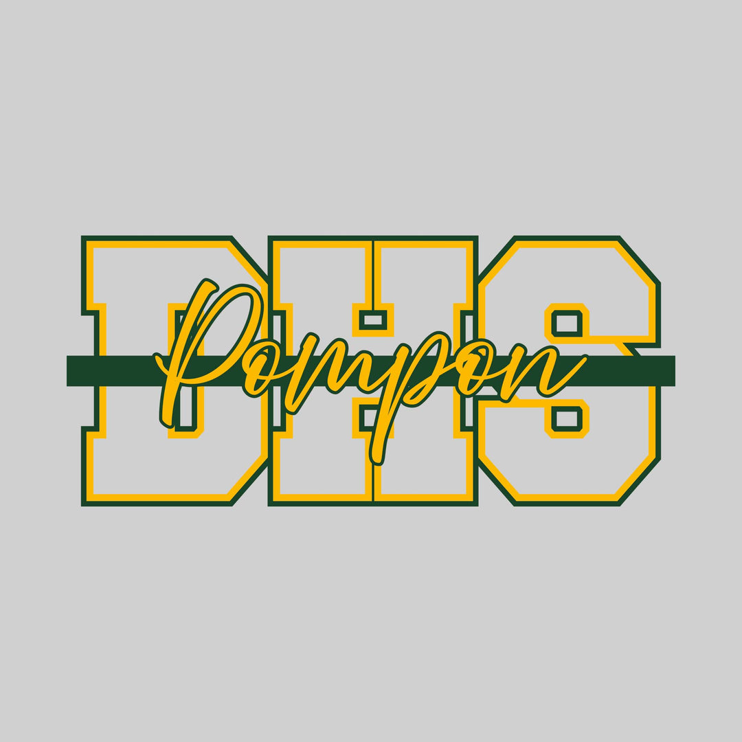 Midland Dow Chargers - Poms - DHS with Cursive Pompon
