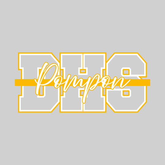 Midland Dow Chargers - Poms - DHS with Cursive Pompon