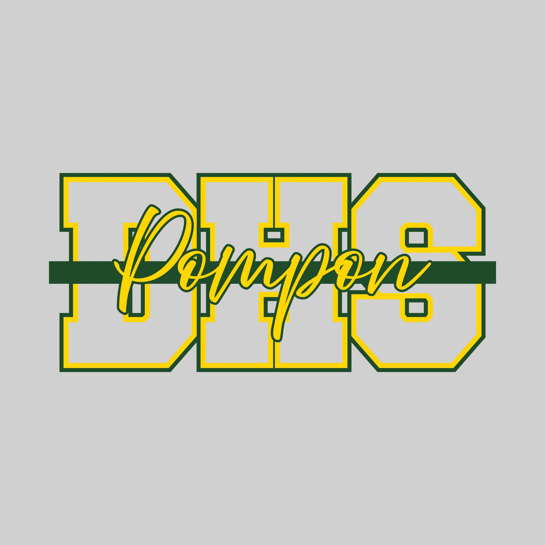 Midland Dow Chargers - Poms - DHS with Cursive Pompon