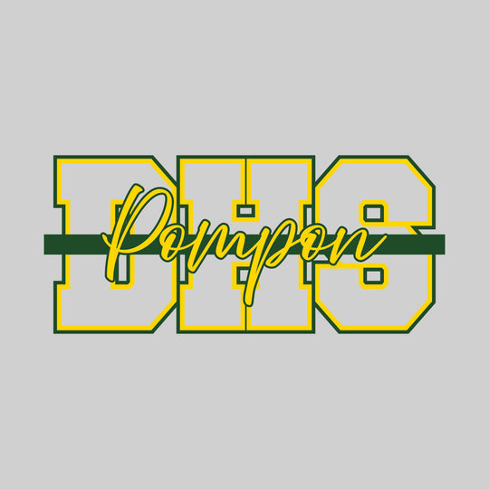 Midland Dow Chargers - Poms - DHS with Cursive Pompon