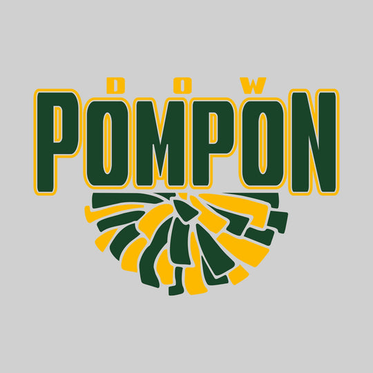 Midland Dow Chargers - Poms - Dow Pompon with Half Pom