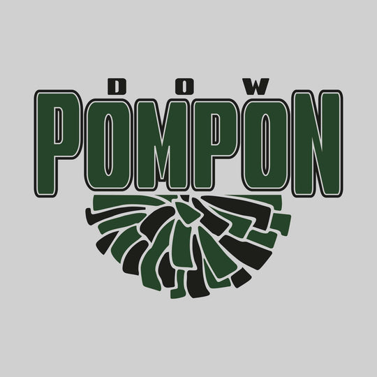 Midland Dow Chargers - Poms - Dow Pompon with Half Pom