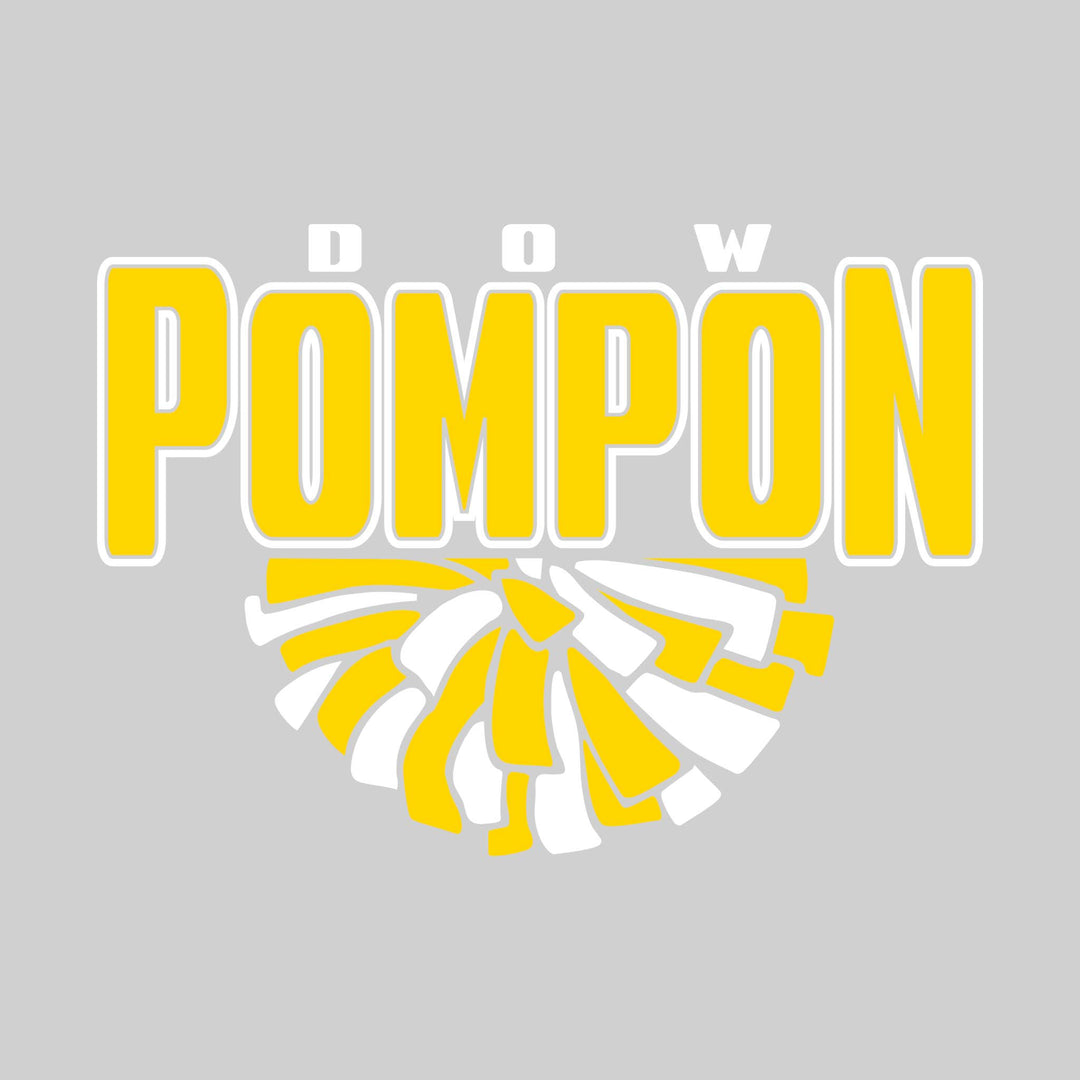 Midland Dow Chargers - Poms - Dow Pompon with Half Pom