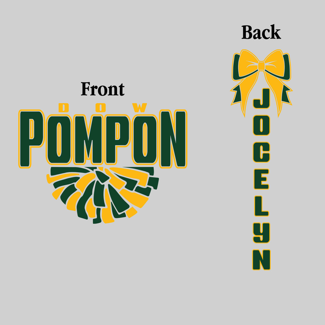 Midland Dow Chargers - Poms - Dow Pompon with Half Pom