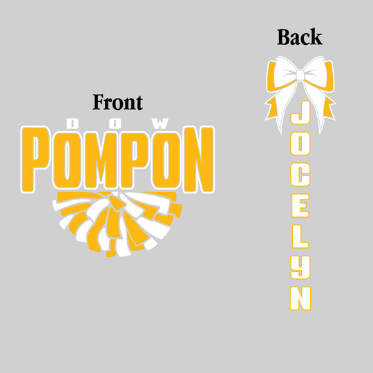 Midland Dow Chargers - Poms - Dow Pompon with Half Pom