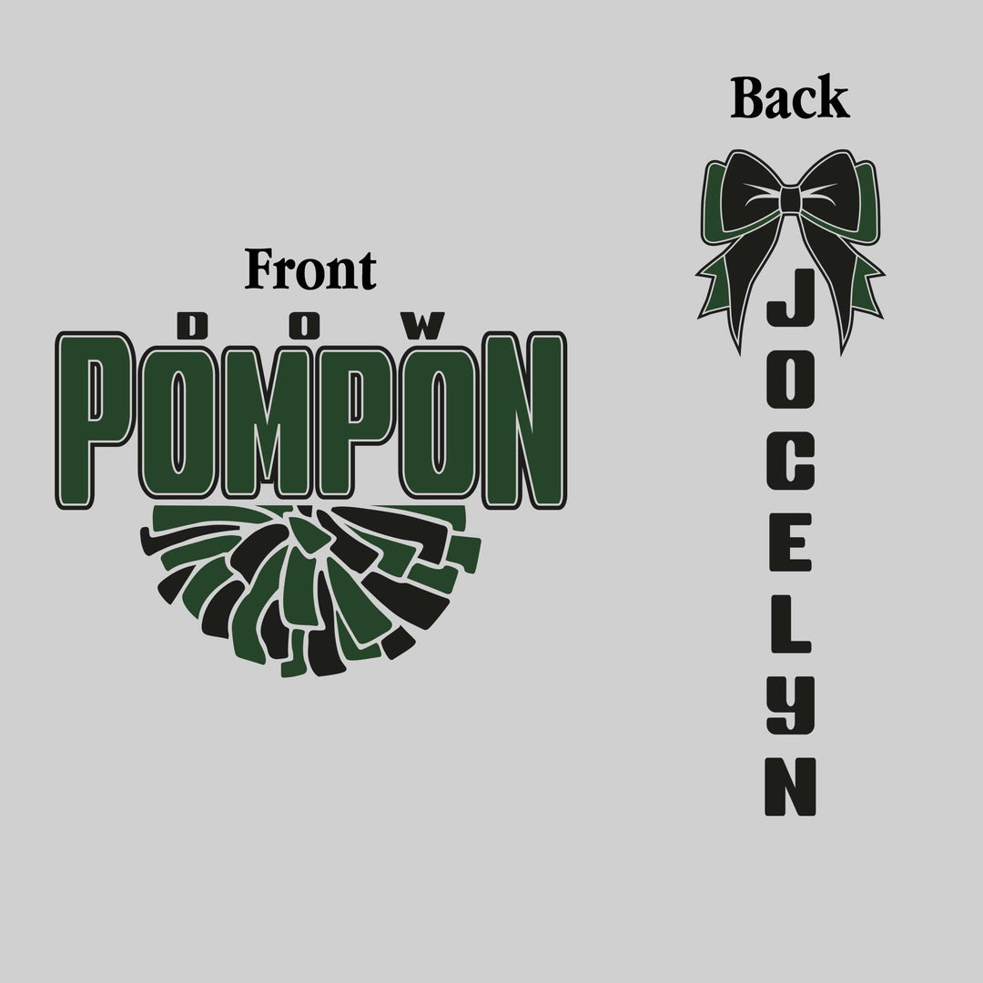 Midland Dow Chargers - Poms - Dow Pompon with Half Pom