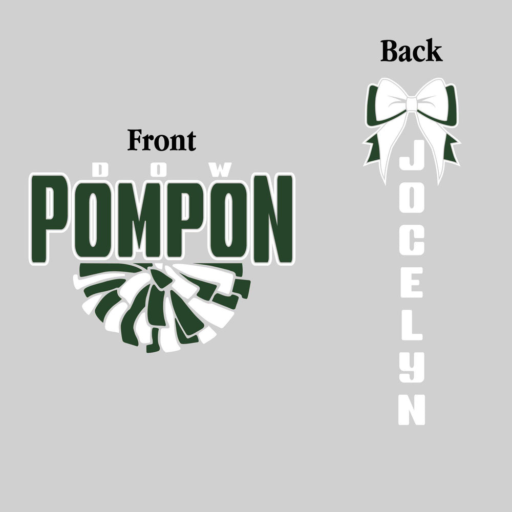 Midland Dow Chargers - Poms - Dow Pompon with Half Pom