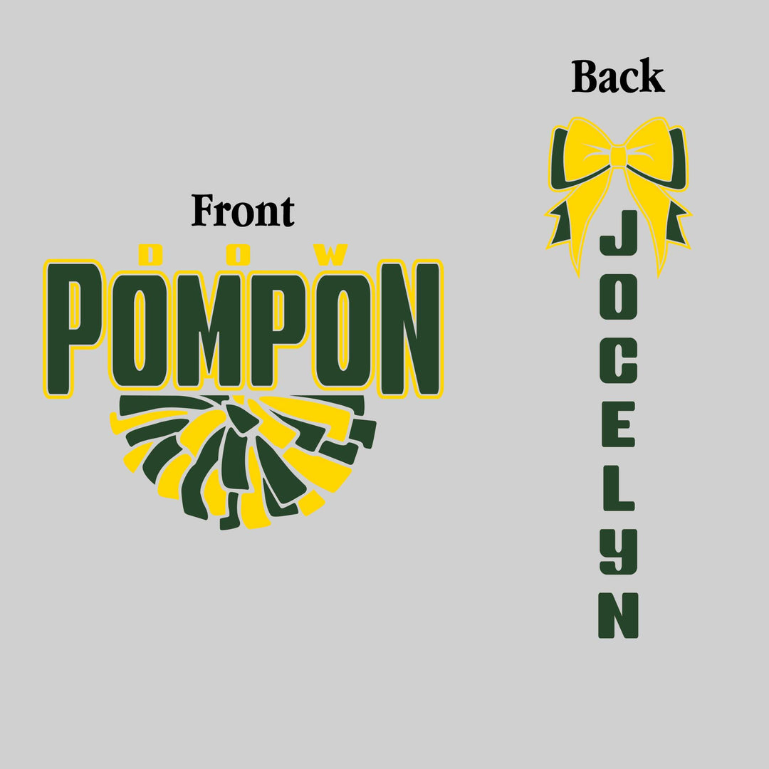 Midland Dow Chargers - Poms - Dow Pompon with Half Pom
