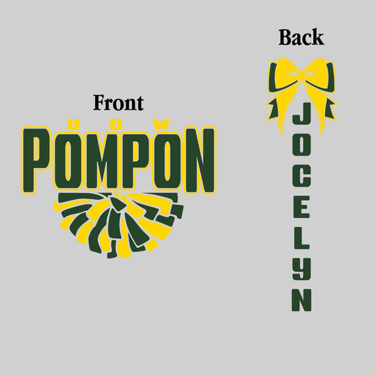 Midland Dow Chargers - Poms - Dow Pompon with Half Pom