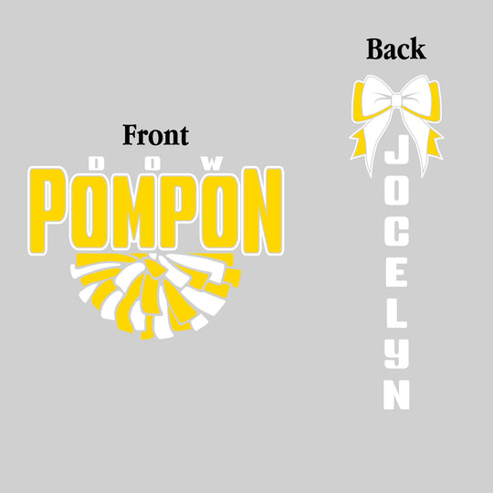 Midland Dow Chargers - Poms - Dow Pompon with Half Pom