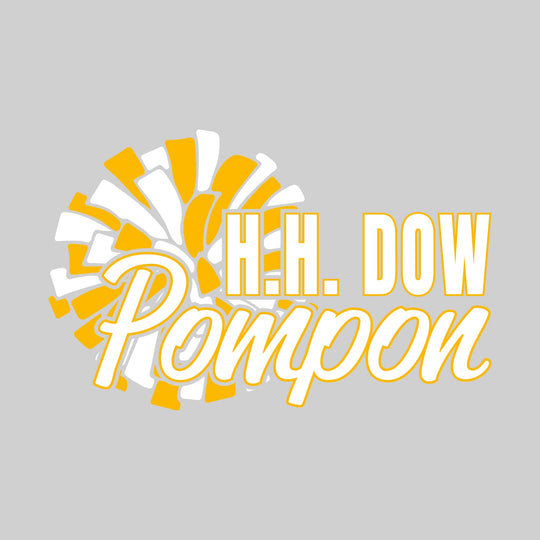Midland Dow Chargers - Poms - H H Dow Pompon with Big Pom