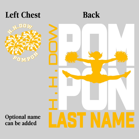 Midland Dow Chargers - Poms - Pompon Stacked with Pommer Silhouette