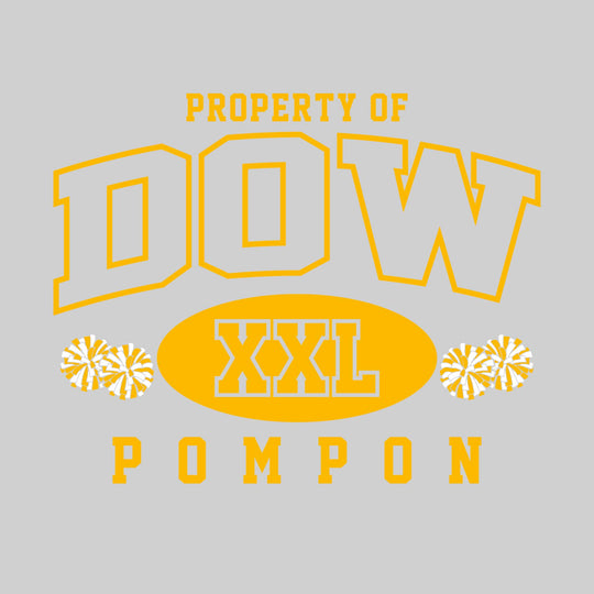 Midland Dow Chargers - Poms - Property of Dow Pompon - XXL with Poms