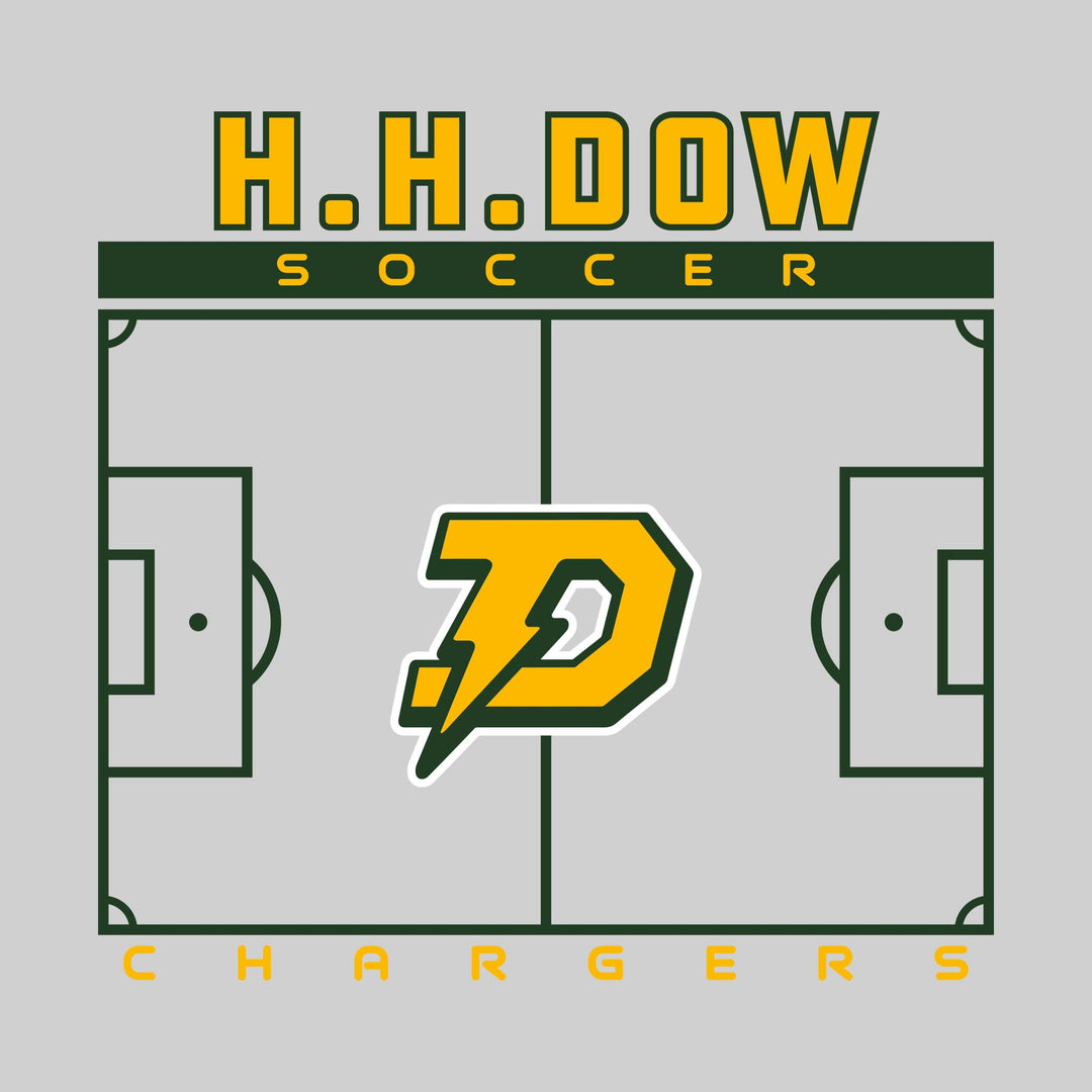 Midland Dow Chargers - Soccer - Pitch Lines with School Name &amp; Mascot