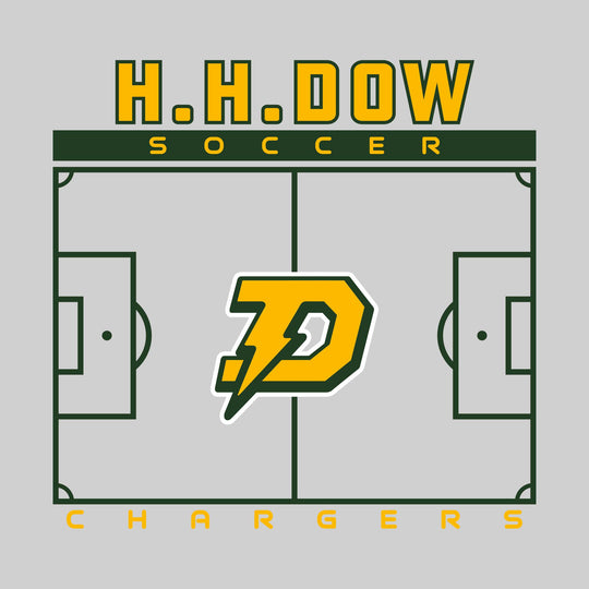 Midland Dow Chargers - Soccer - Pitch Lines with School Name &amp; Mascot