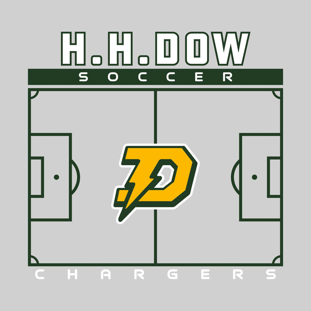 Midland Dow Chargers - Soccer - Pitch Lines with School Name & Mascot