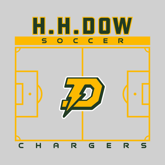 Midland Dow Chargers - Soccer - Pitch Lines with School Name &amp; Mascot