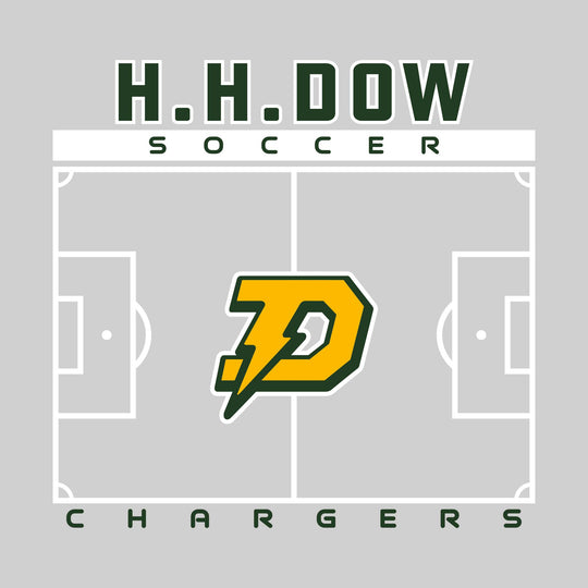 Midland Dow Chargers - Soccer - Pitch Lines with School Name &amp; Mascot