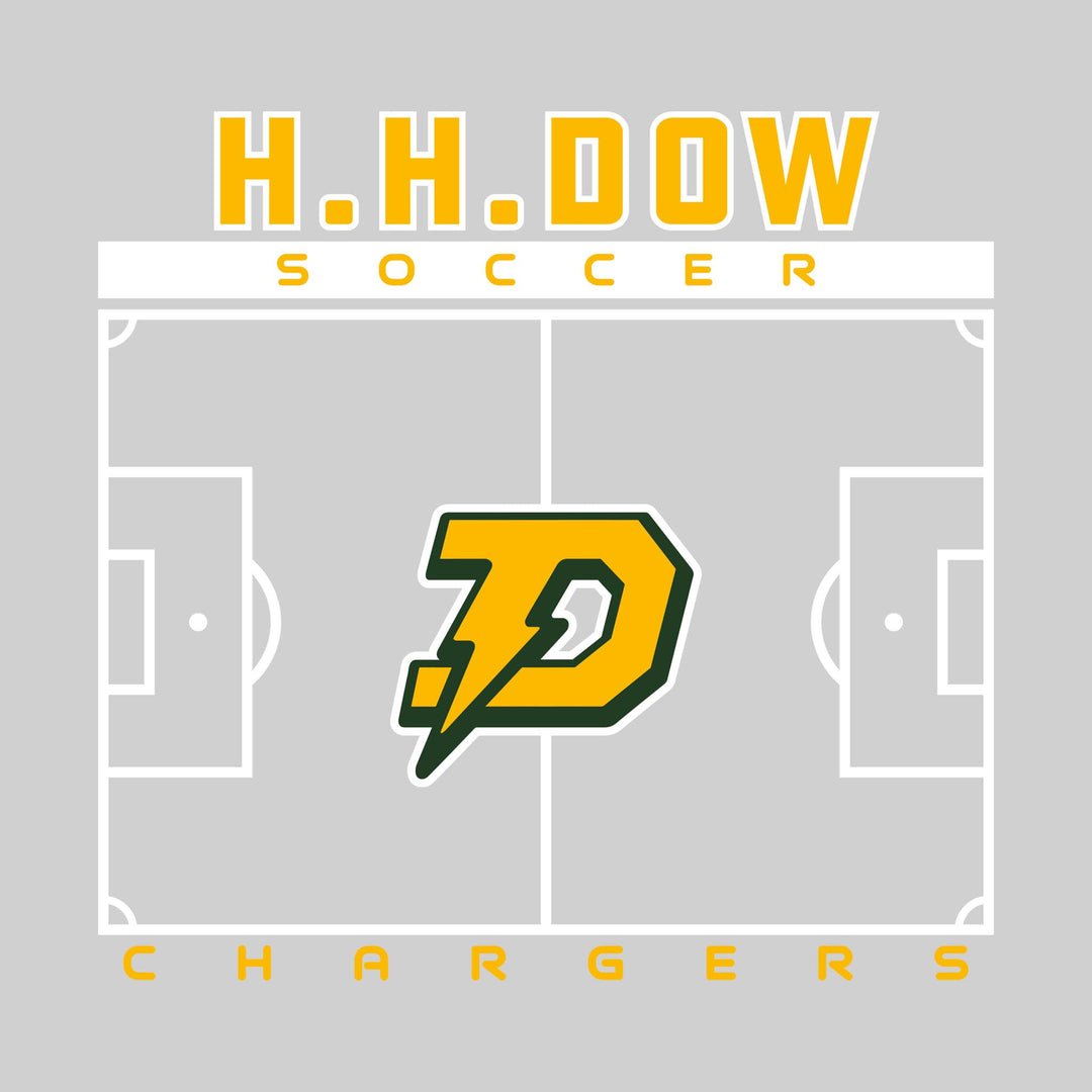 Midland Dow Chargers - Soccer - Pitch Lines with School Name &amp; Mascot