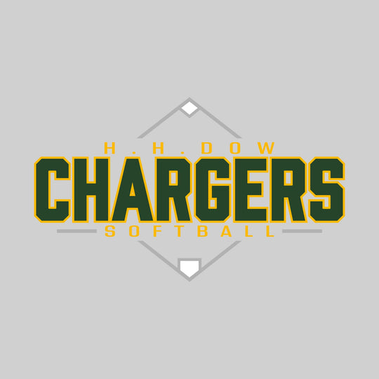 Midland Dow Chargers - Softball - Baseball Diamond with School Name
