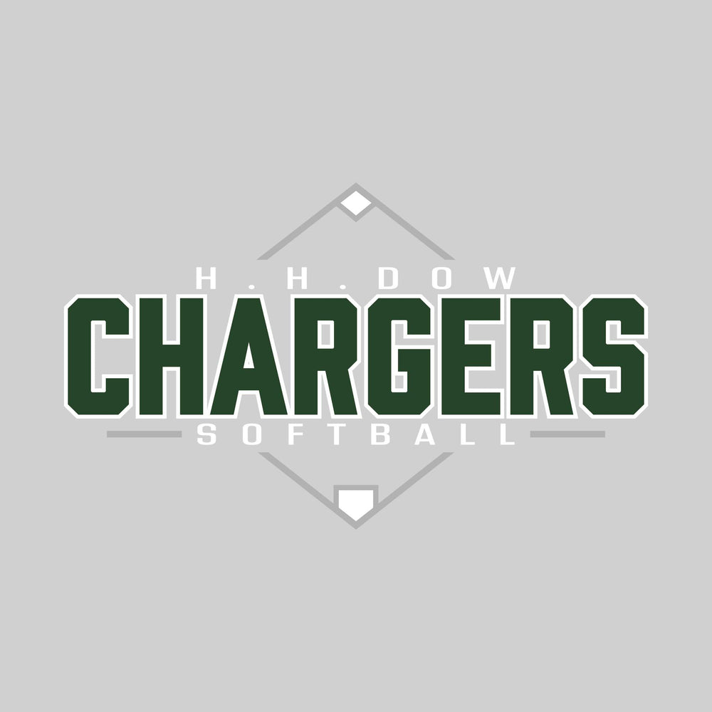 Midland Dow Chargers - Softball - Baseball Diamond with School Name
