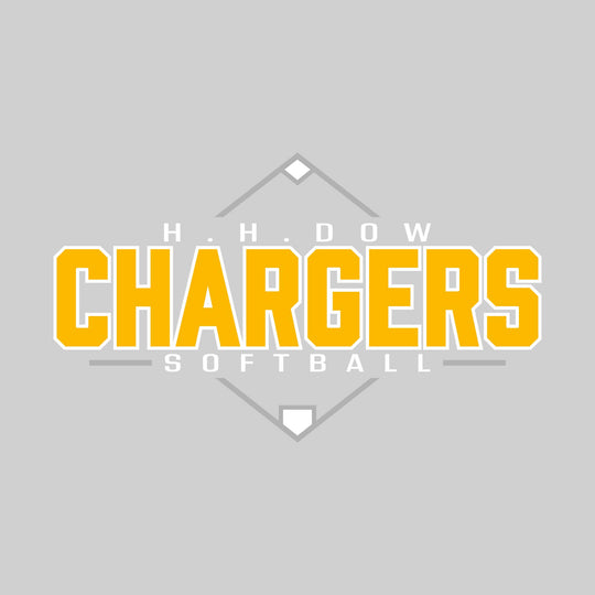 Midland Dow Chargers - Softball - Baseball Diamond with School Name